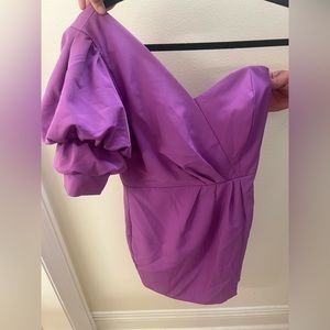 MEDIUM PURPLE ROMPER/ONE SHOULDER